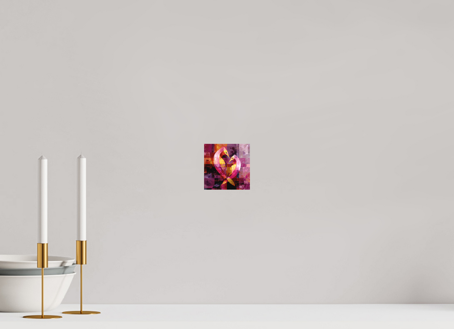 4 x 4″, Photo Print on Aluminum Backing Love Birds