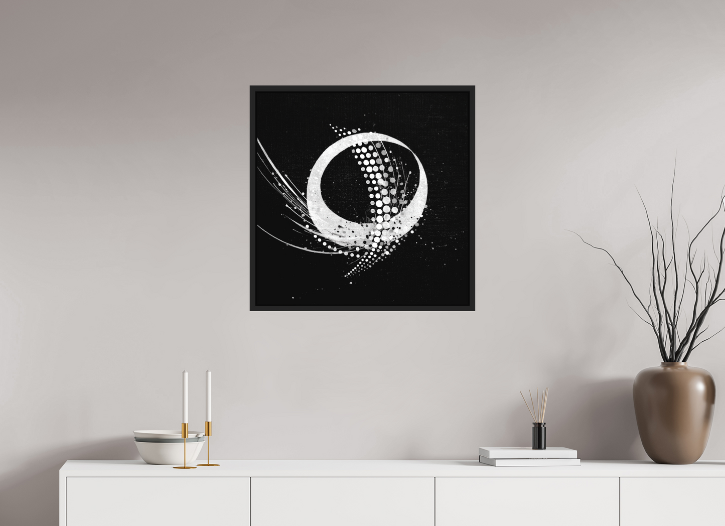 25 x 25″, Photo Print on Aluminum Backing with boarder Sputnik