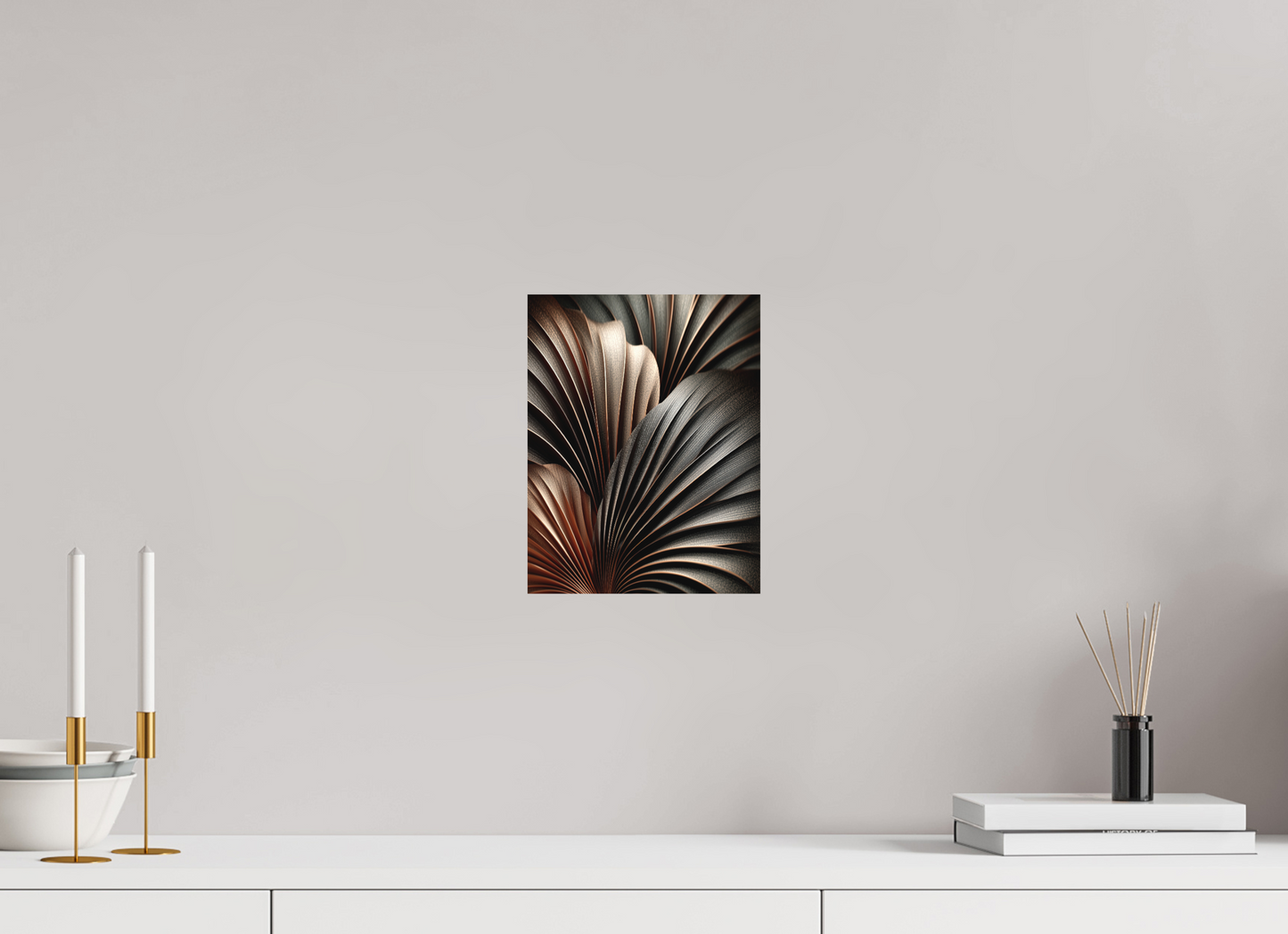 8 x 10.3″, Photo Print on Aluminum Backing Dark Leaves