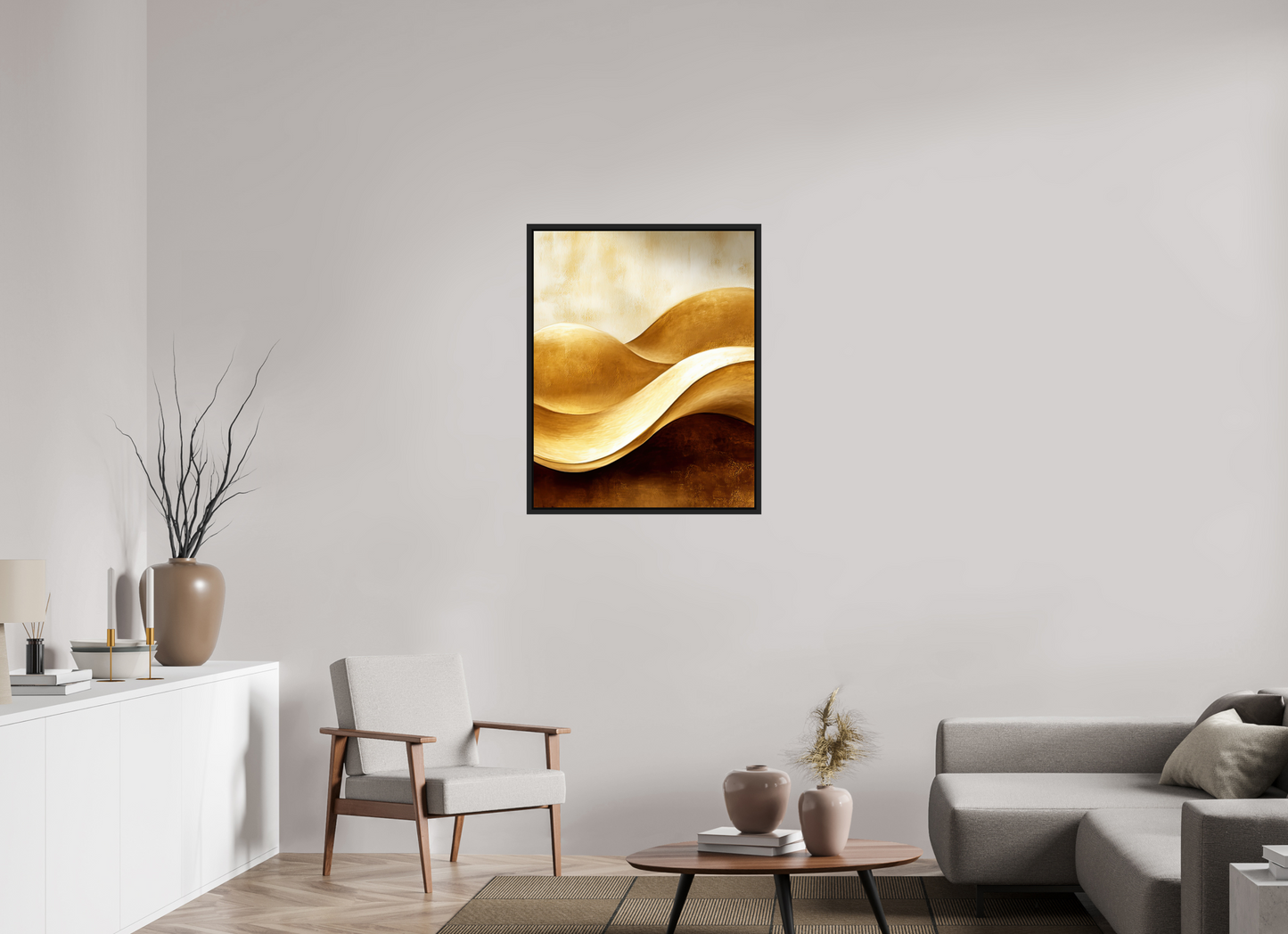 28 x 35.1″, Fine Art Print on Aluminum Dibond with Boarder Gold Dunes