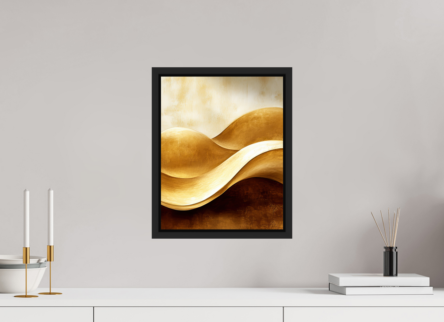 12 x 15″, Fine Art Print on Aluminum Dibond with Boarder Gold Dunes
