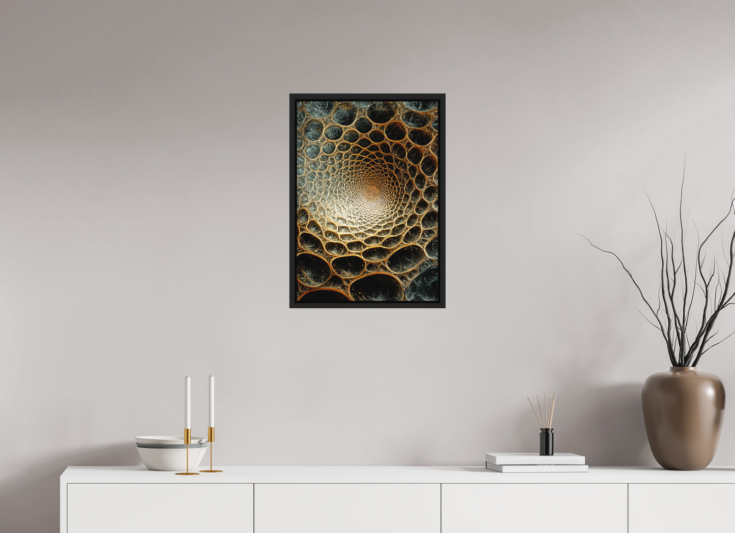 ISO A2 (42 x 59,4 cm), Photo Print on Aluminum Backing with boarder Alien Texture