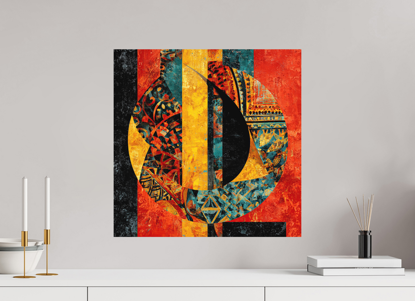 20 x 20″, Photo Print on Aluminum Backing Tribal Circle 2