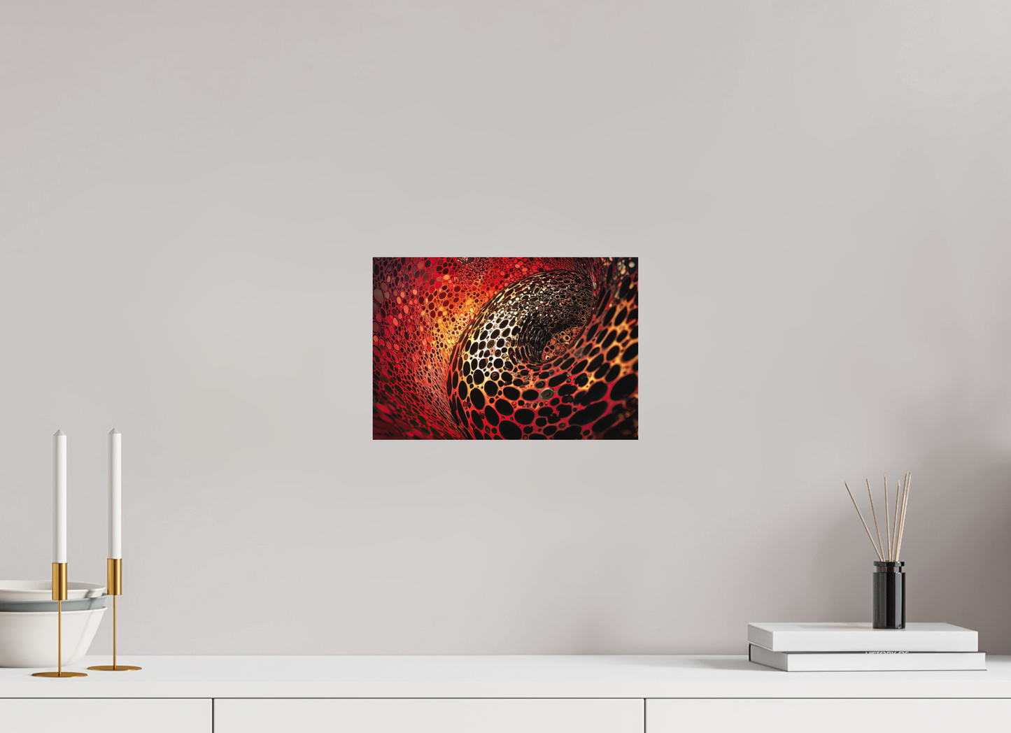 11.6 x 8″, Photo Print on Aluminum Backing Red Leopard