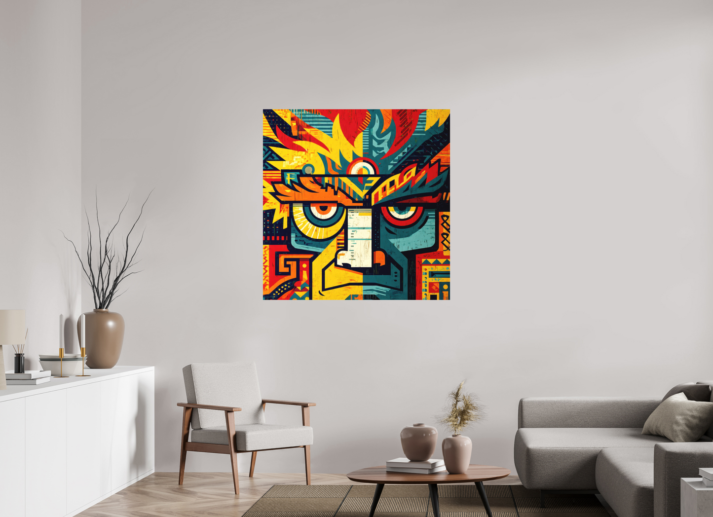 43 x 43.9″, Photo Print on Aluminum Backing Urban Tribal 2