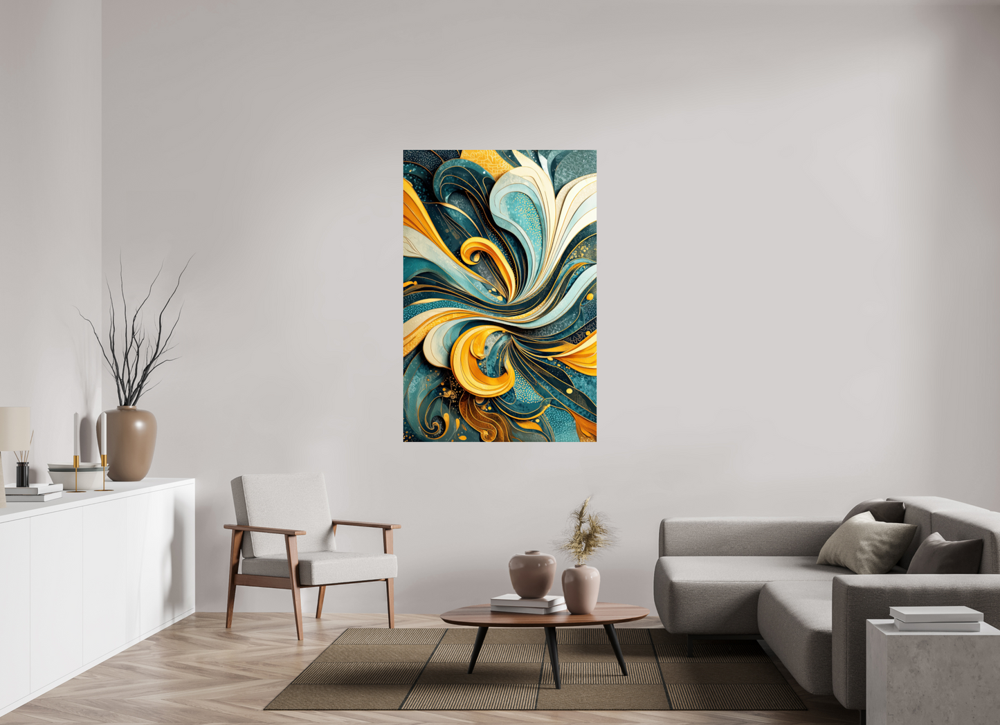 40 x 60.4″, Fine Art Print On Aluminum Dibond Abstract Swirl