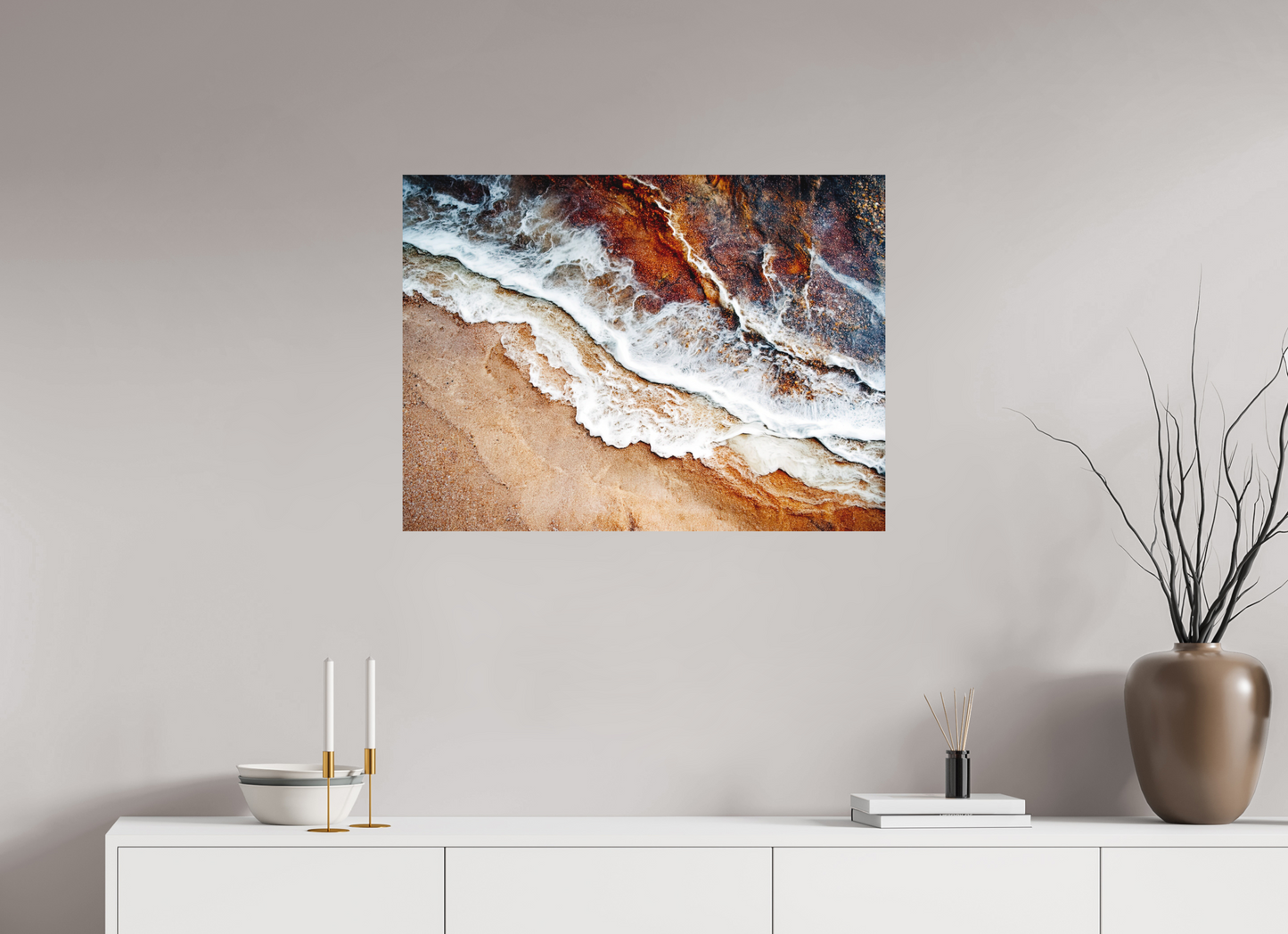 32.5 x 24″, Photo Print on Aluminum Backing Desert Water
