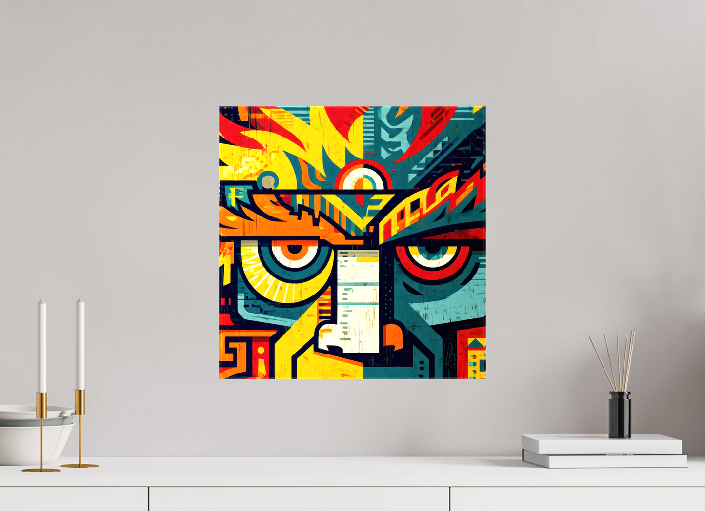 16 x 16.3″, Glossy Canvas Urban Tribal 2