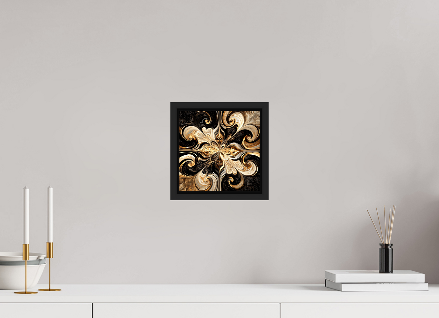 8 x 8″, Fine Art Print on Aluminum Dibond with Boarder Coffee & Cream