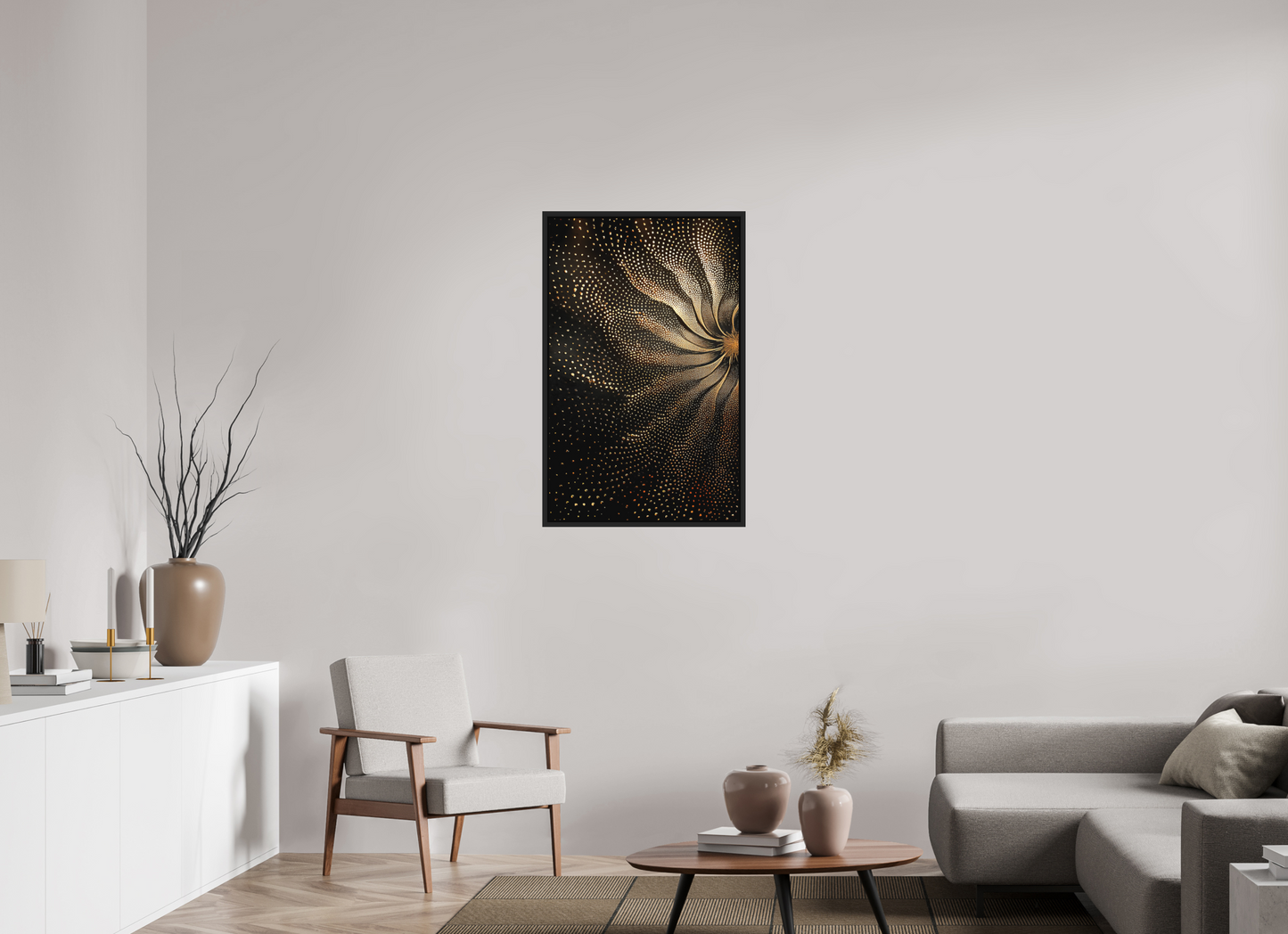24 x 38.3″, Photo Print on Aluminum Backing with boarder Sunflower