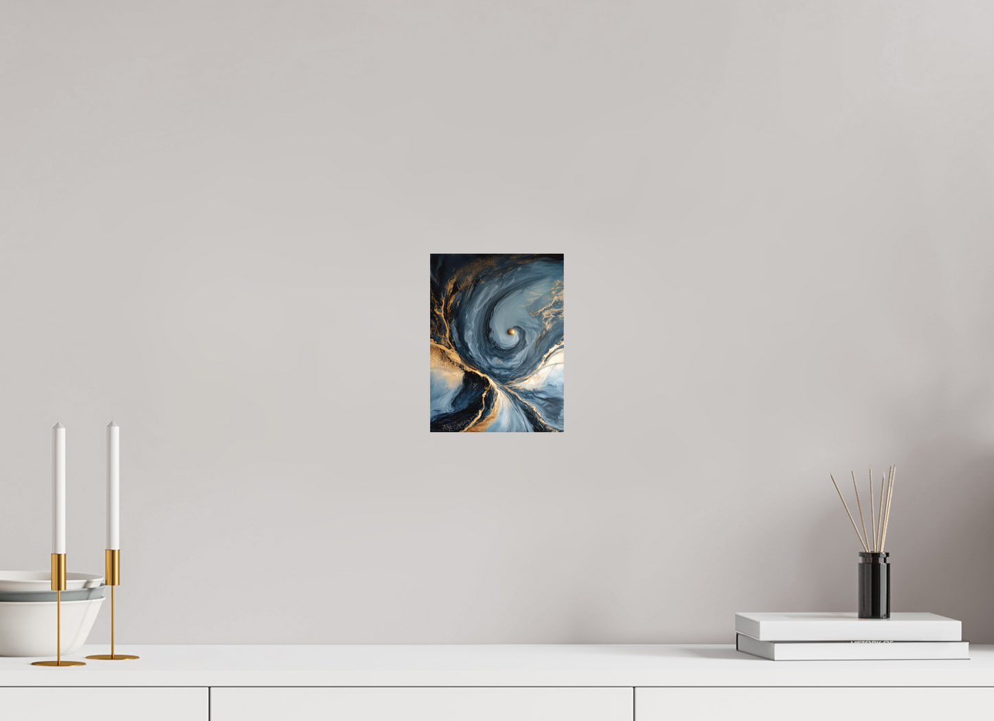 6 x 8″, Photo Print on Aluminum Backing Abstract Ocean Gold