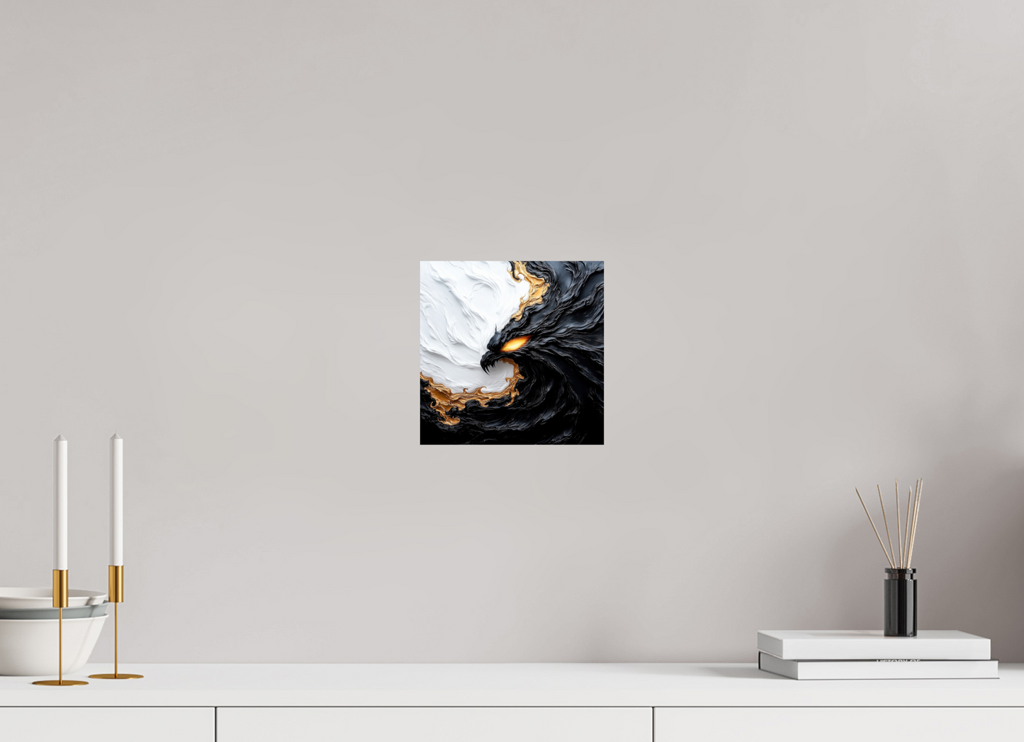 8 x 8″, Fine Art Print On Aluminum Dibond Yin Yang Bird