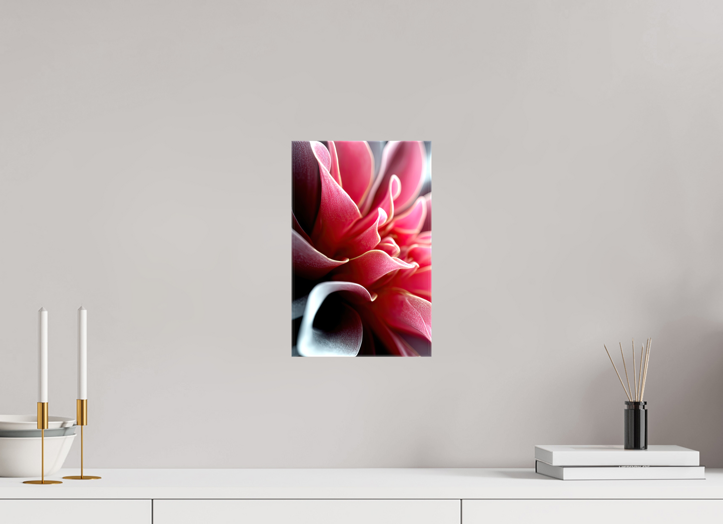 8 x 12.5″, Glossy Canvas Pink Flower