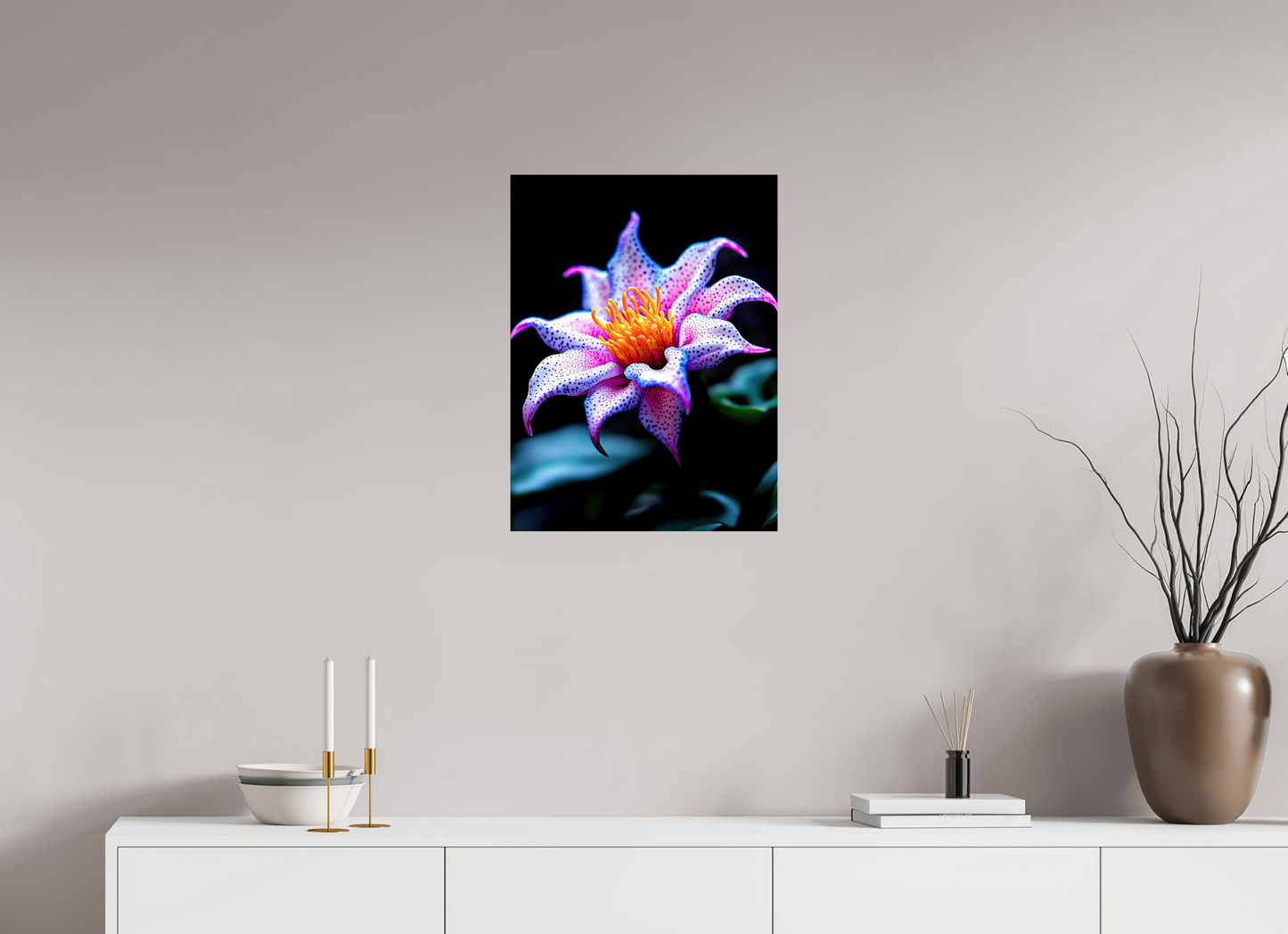 18 x 24″, Fine Art Print On Aluminum Dibond Cotton Candy Flower