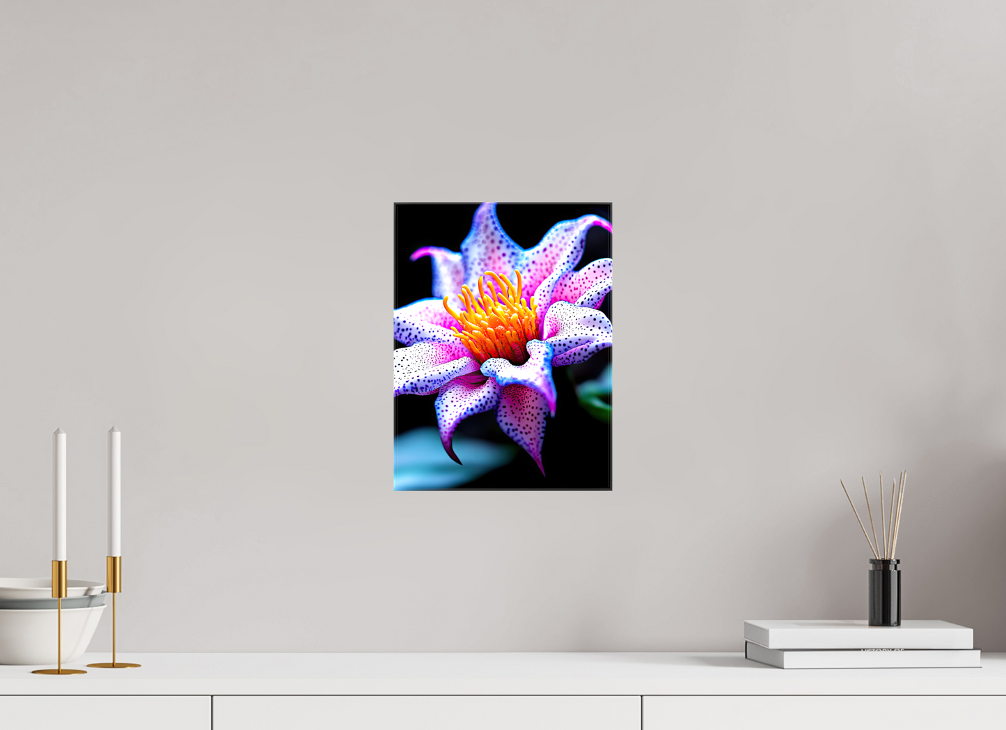 9 x 12″, Glossy Canvas Cotton Candy Flower