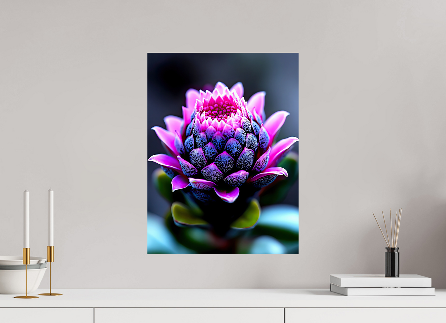 15 x 20″, Fine Art Print On Aluminum Dibond Pink Bud Flower