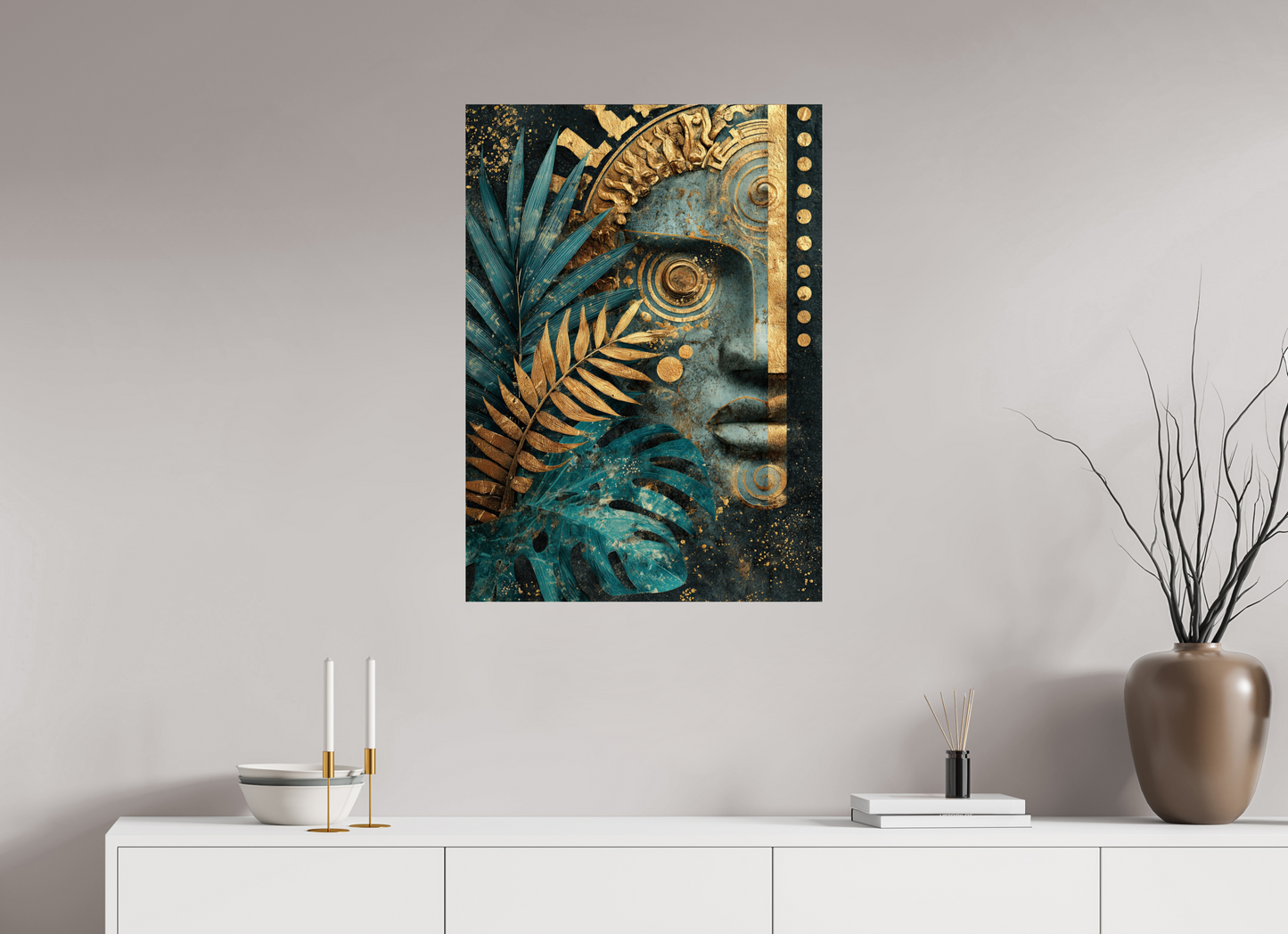 24 x 33.5″, Fine Art Print On Aluminum Dibond Ancient Face 1