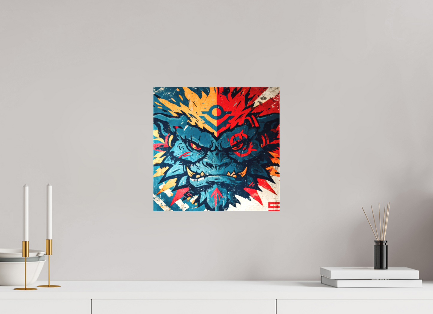 12.2 x 12″, Textile on Canvas Orge