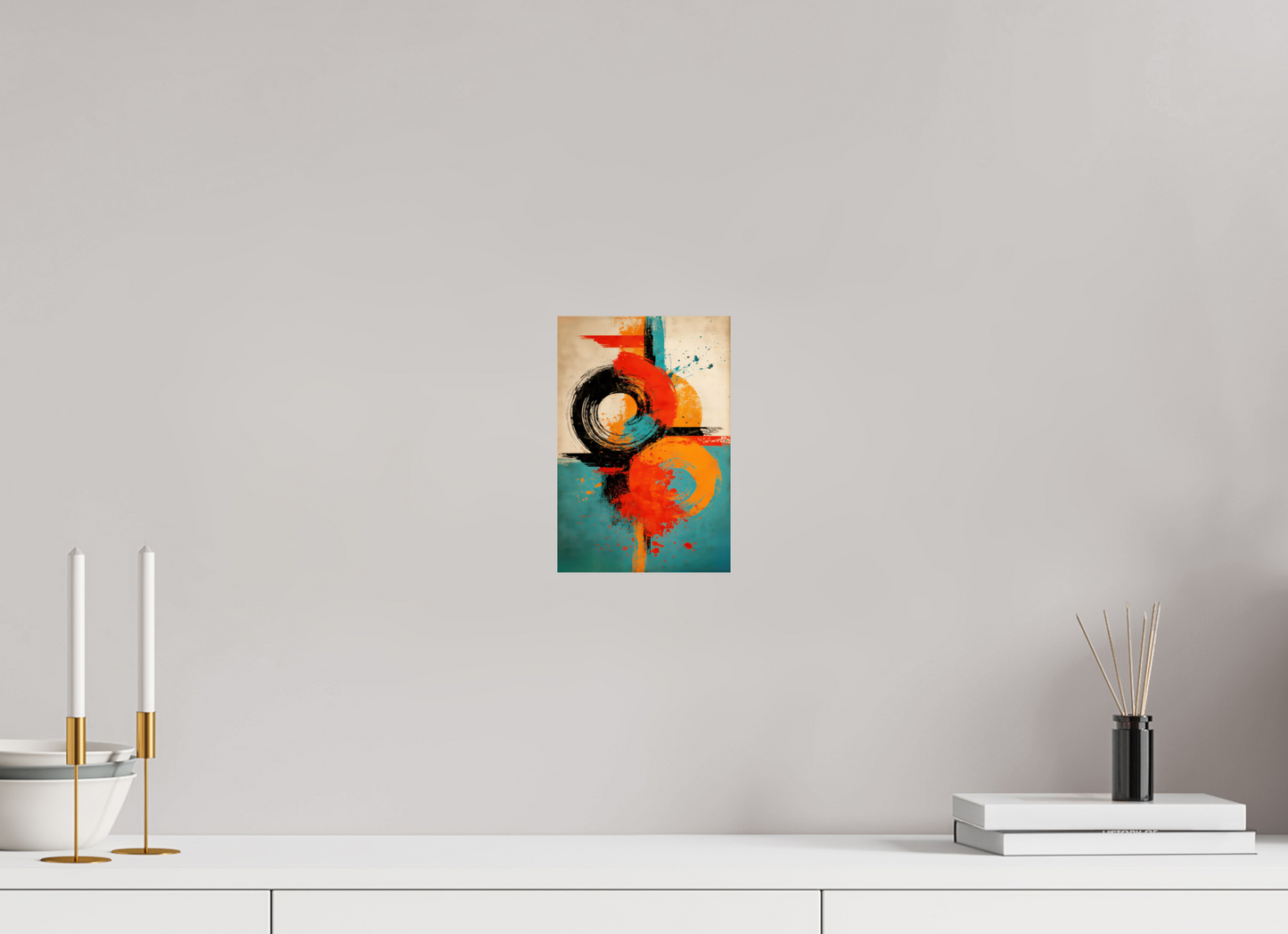 6 x 8.9″, Fine Art Print On Aluminum Dibond Abstract Traffic Sign
