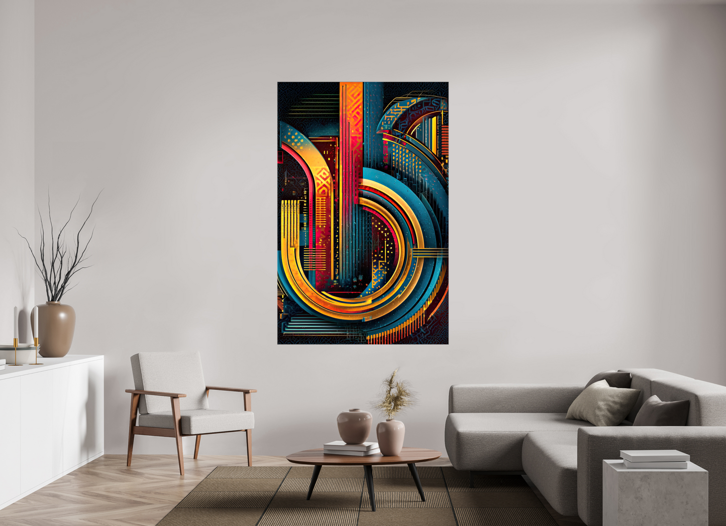 47 x 72.3″, Glossy Canvas Abstract Jazz