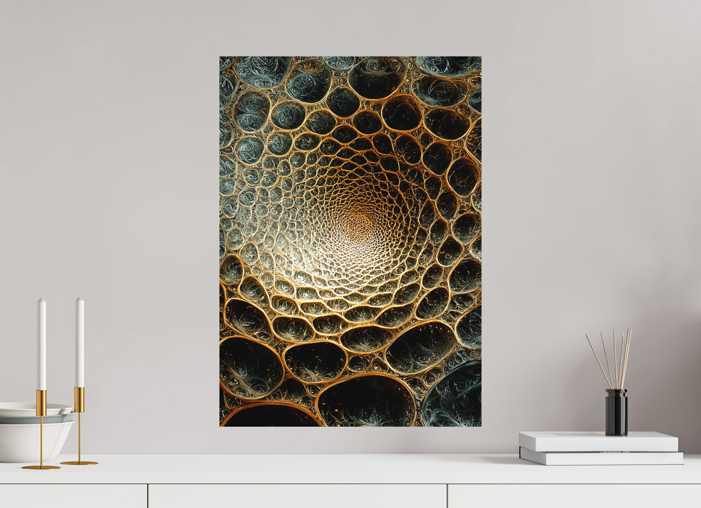 ISO A2 (42 x 59,4 cm), Photo Print on Aluminum Backing Alien Texture