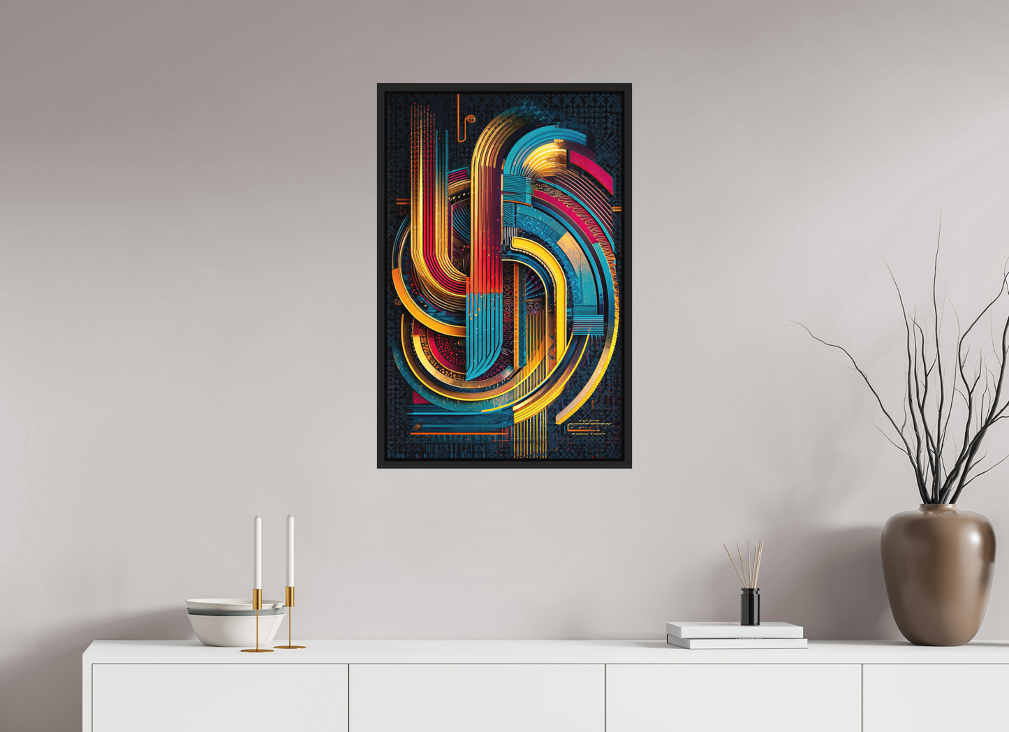 20 x 31.1″, Photo Print on Aluminum Backing with boarder Abstract Jazz 2