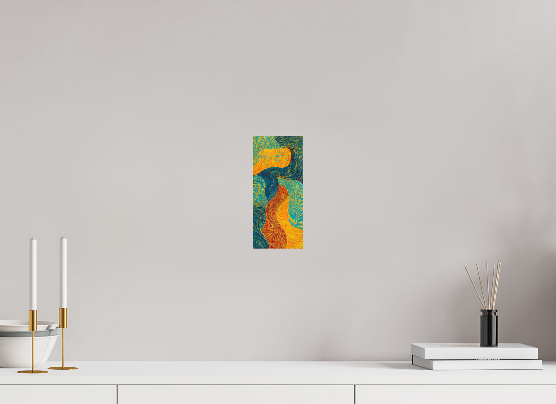 4 x 9″, Fine Art Print On Aluminum Dibond Abstract Colorful Clouds