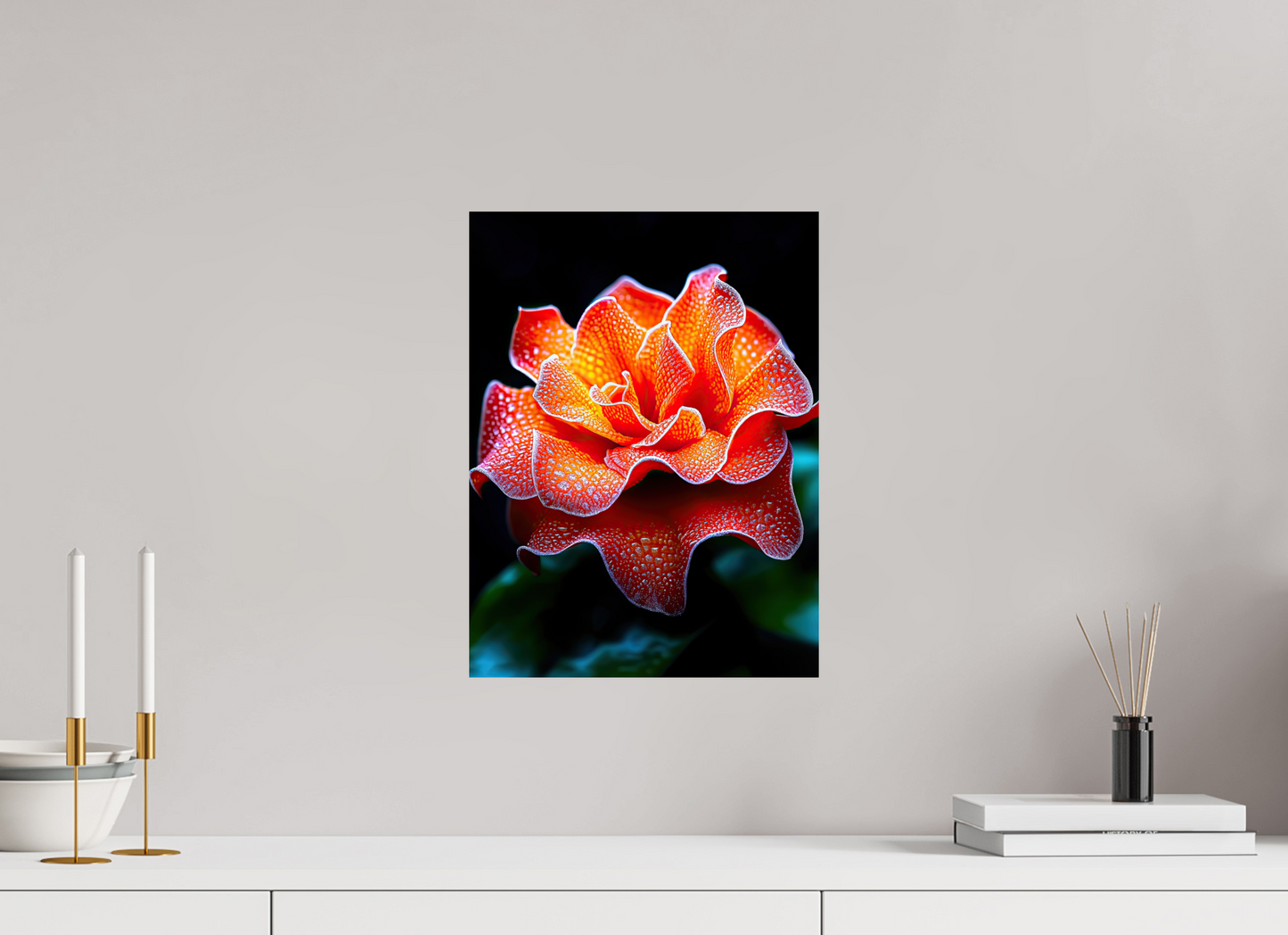 12 x 16″, Fine Art Print On Aluminum Dibond Orange Flower