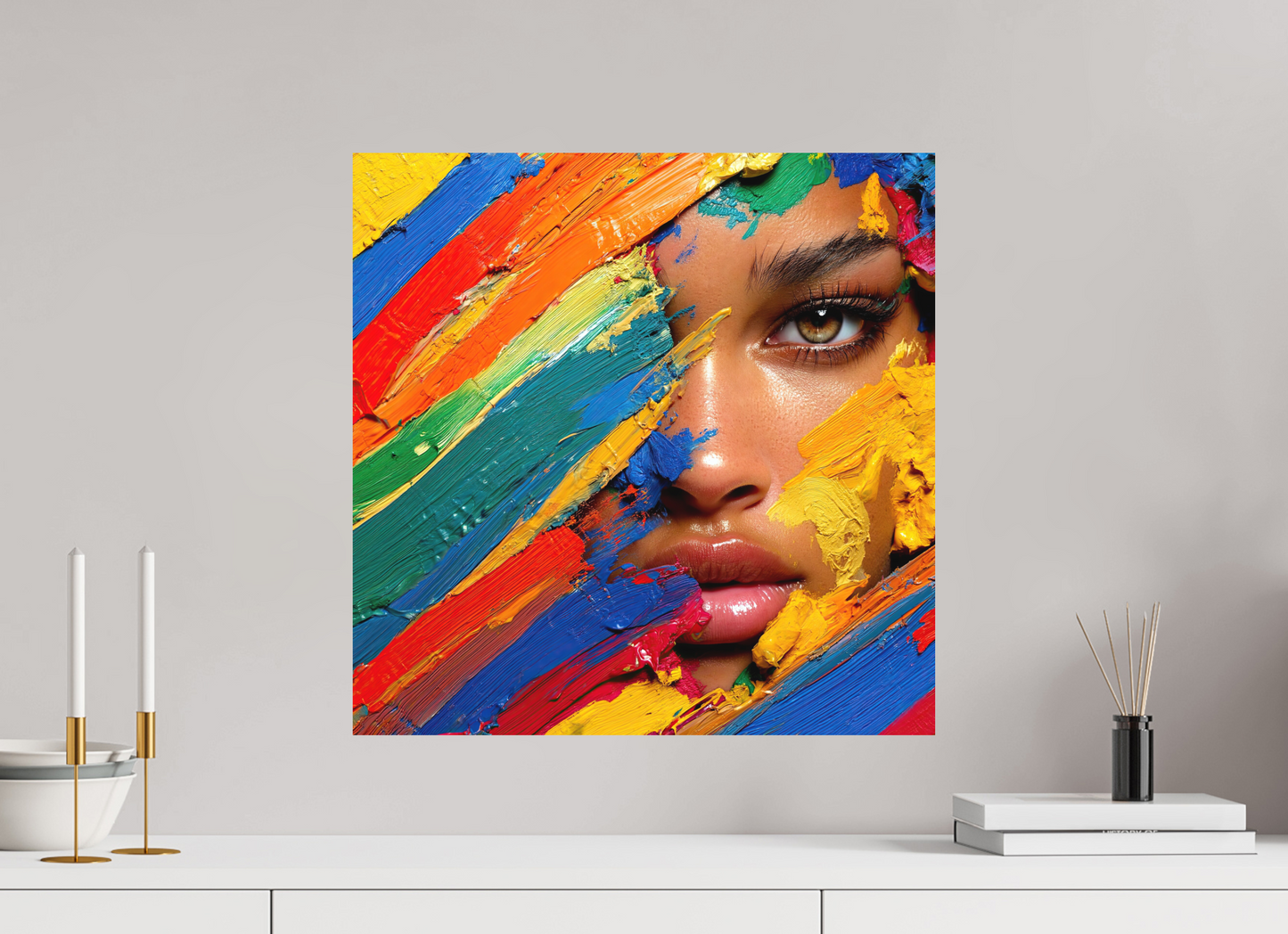 20 x 20″, Photo Print on Aluminum Backing Paintress