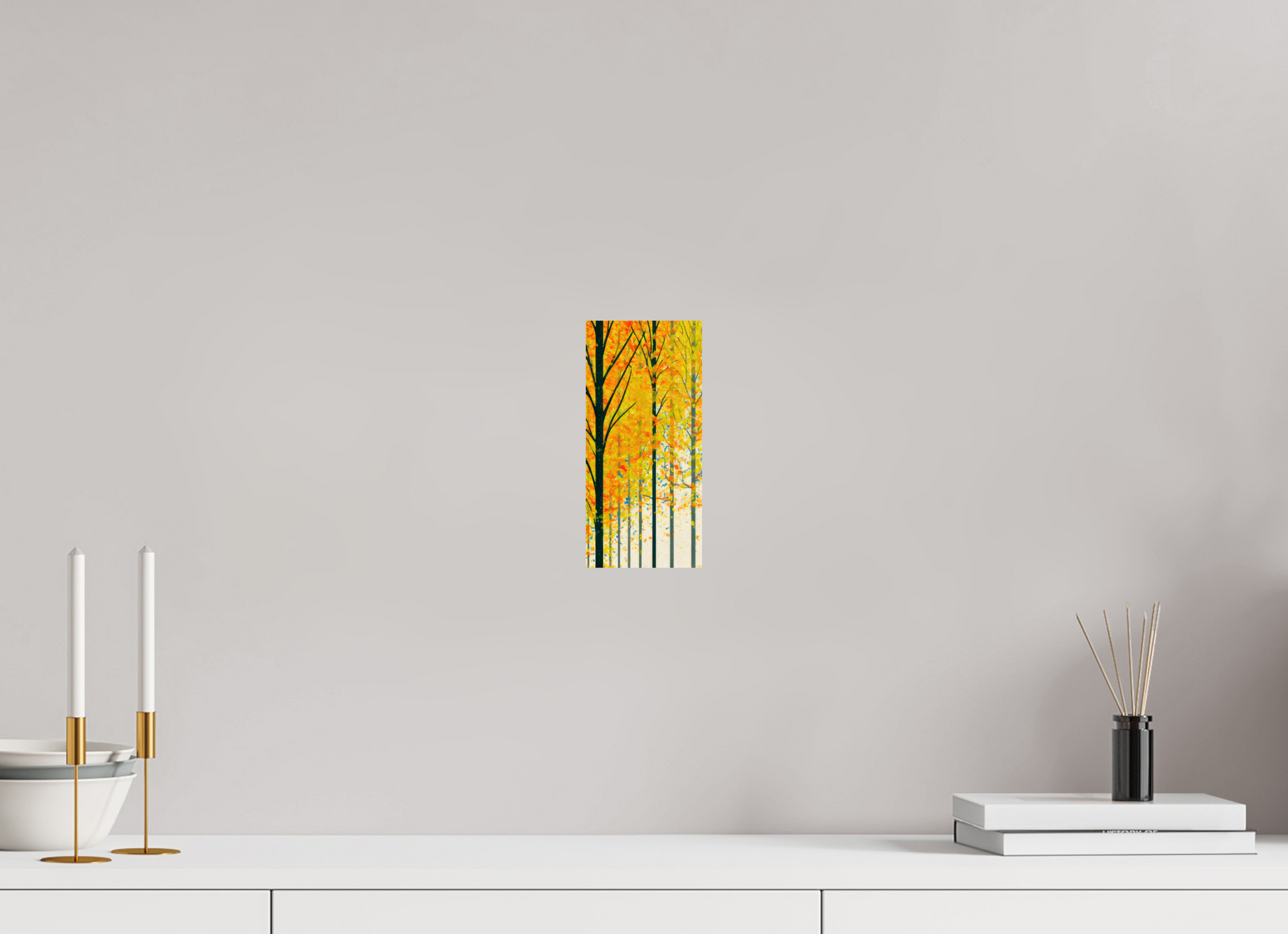 4 x 8.5″, Fine Art Print On Aluminum Dibond Autumn Trees