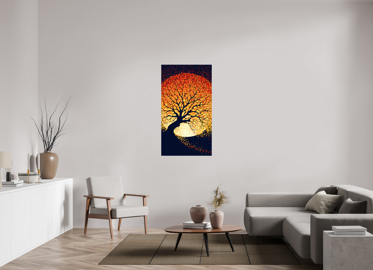 28 x 50.6″, Fine Art Print On Aluminum Dibond Autumn Moon