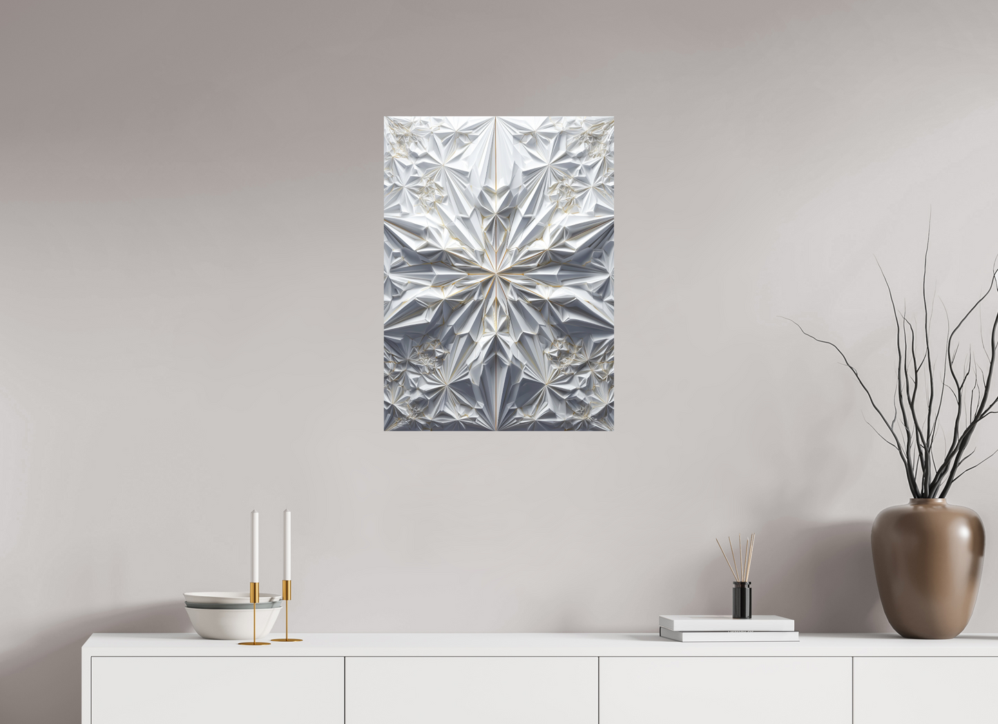 20 x 27.4″, Photo Print on Aluminum Backing Snowflake