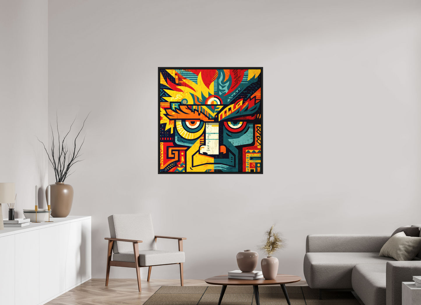 39 x 39.8″, Photo Print on Aluminum Backing with boarder Urban Tribal 2