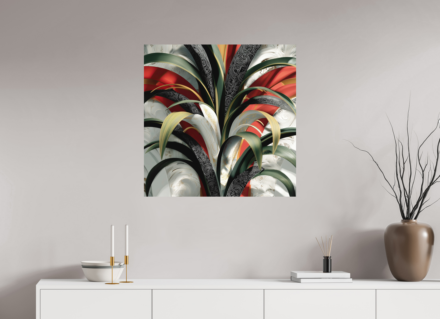 30 x 30″, Photo Print on Aluminum Backing House Plant