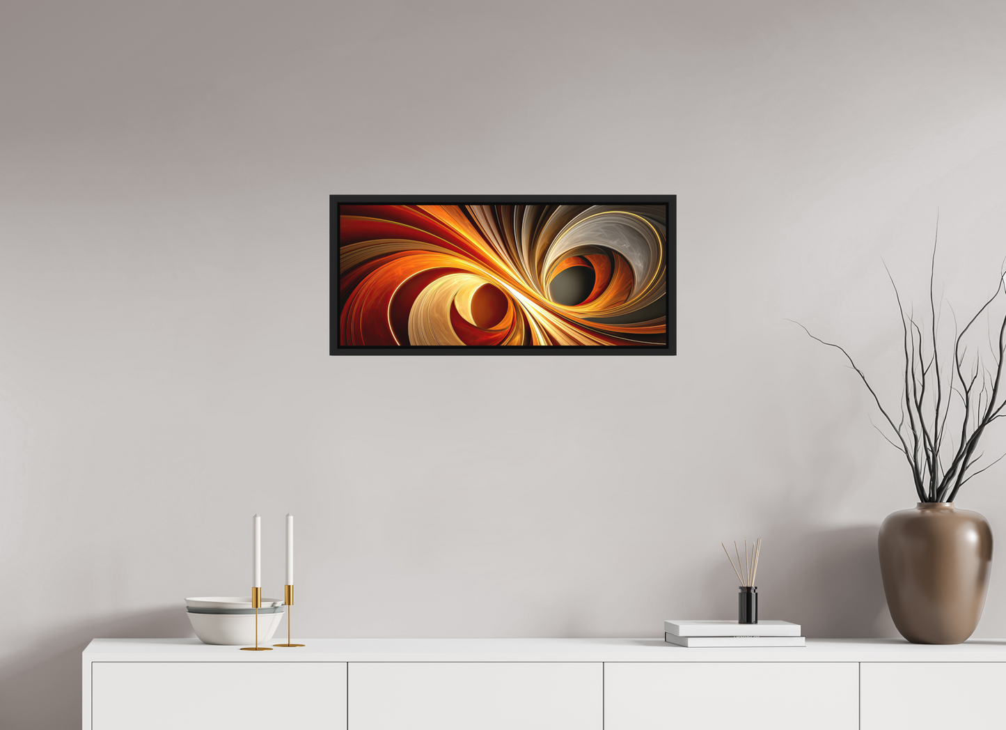 27.9 x 12″, Photo Print on Aluminum Backing with boarder Wacky Swirl