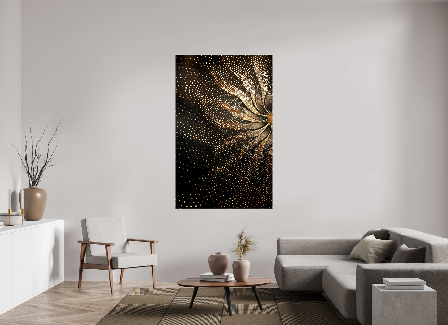43 x 68.6″, Glossy Canvas Sunflower