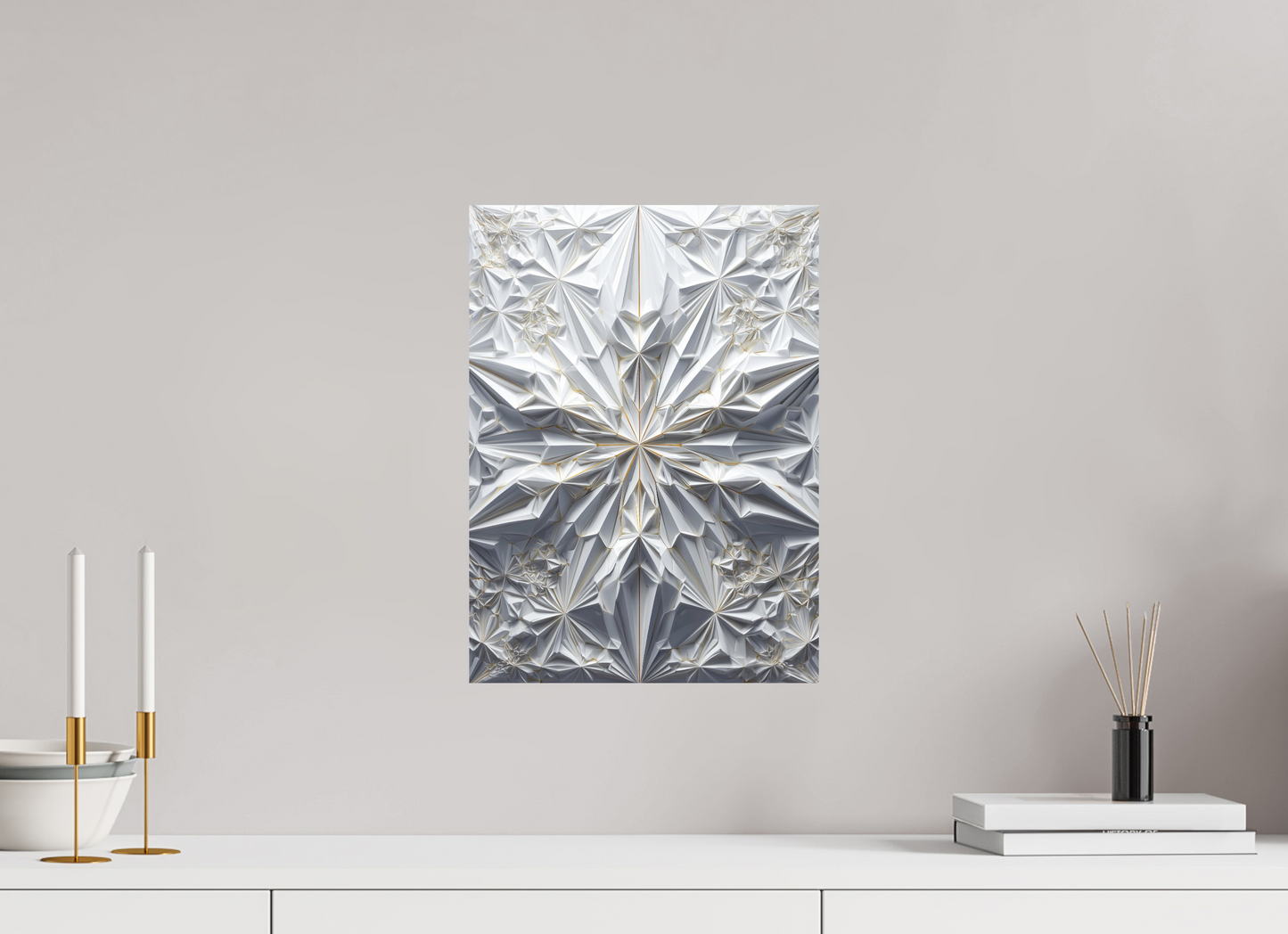 12 x 16.4″, Fine Art Print On Aluminum Dibond Snowflake