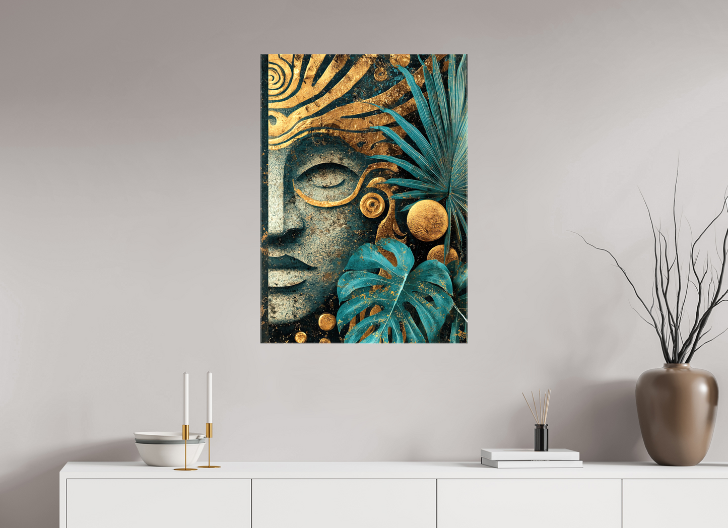 24 x 33.7″, Glossy Canvas Ancient Face 2