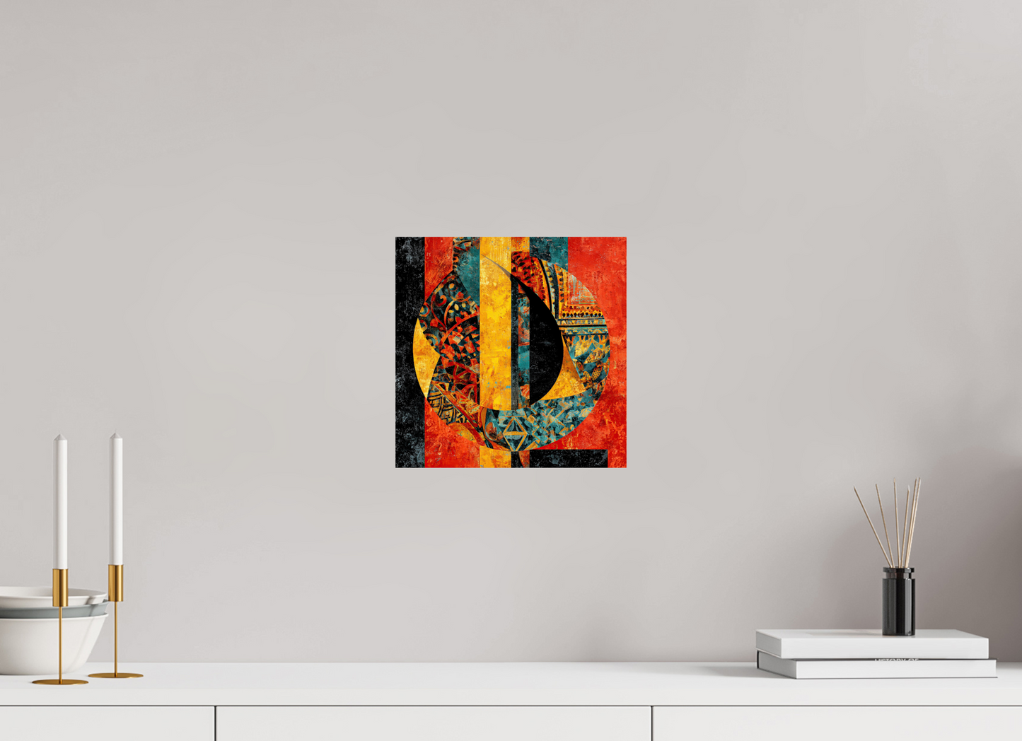 10 x 10″, Fine Art Print On Aluminum Dibond Tribal Circle 2