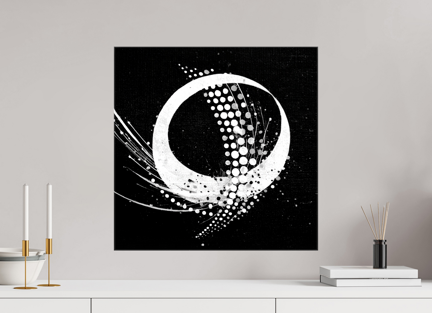20 x 20″, Glossy Canvas Sputnik