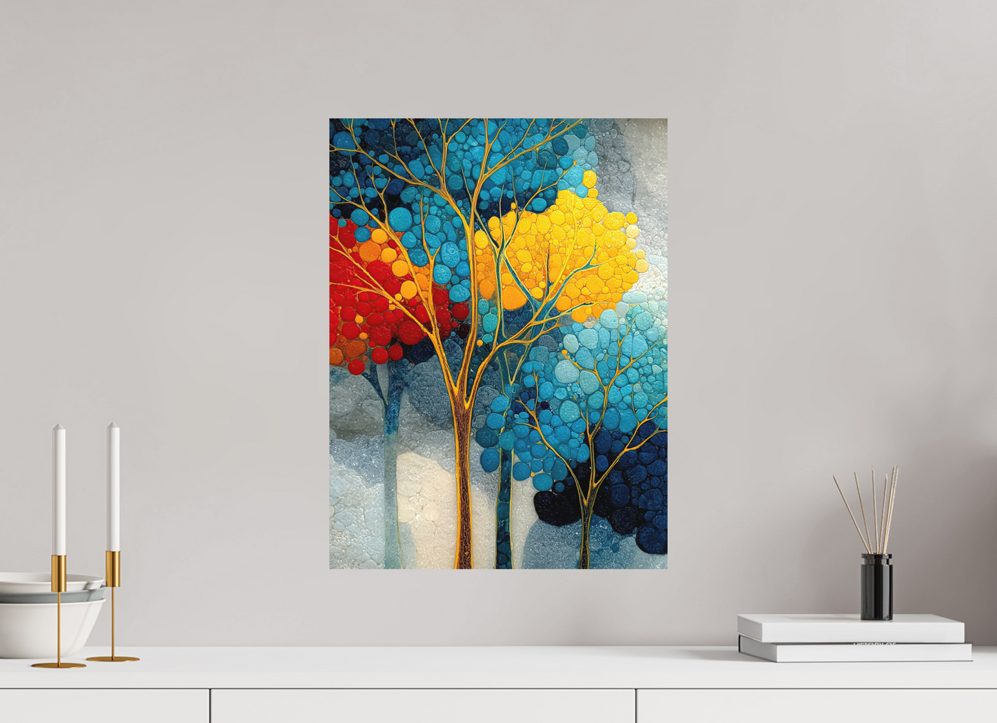 15 x 20″, Photo Print on Aluminum Backing City Trees