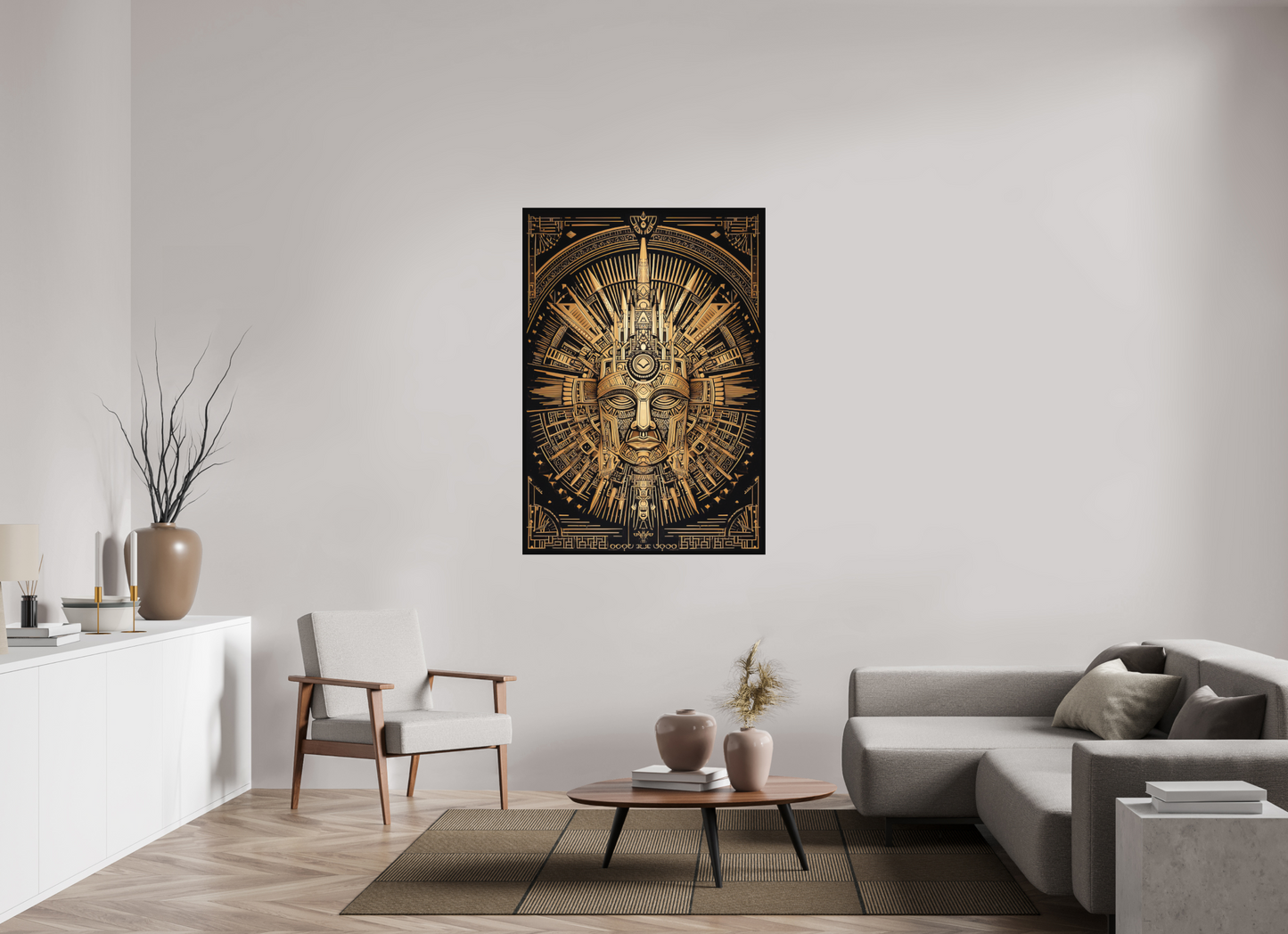39 x 55.7″, Photo Print on Aluminum Backing Tribal Gold