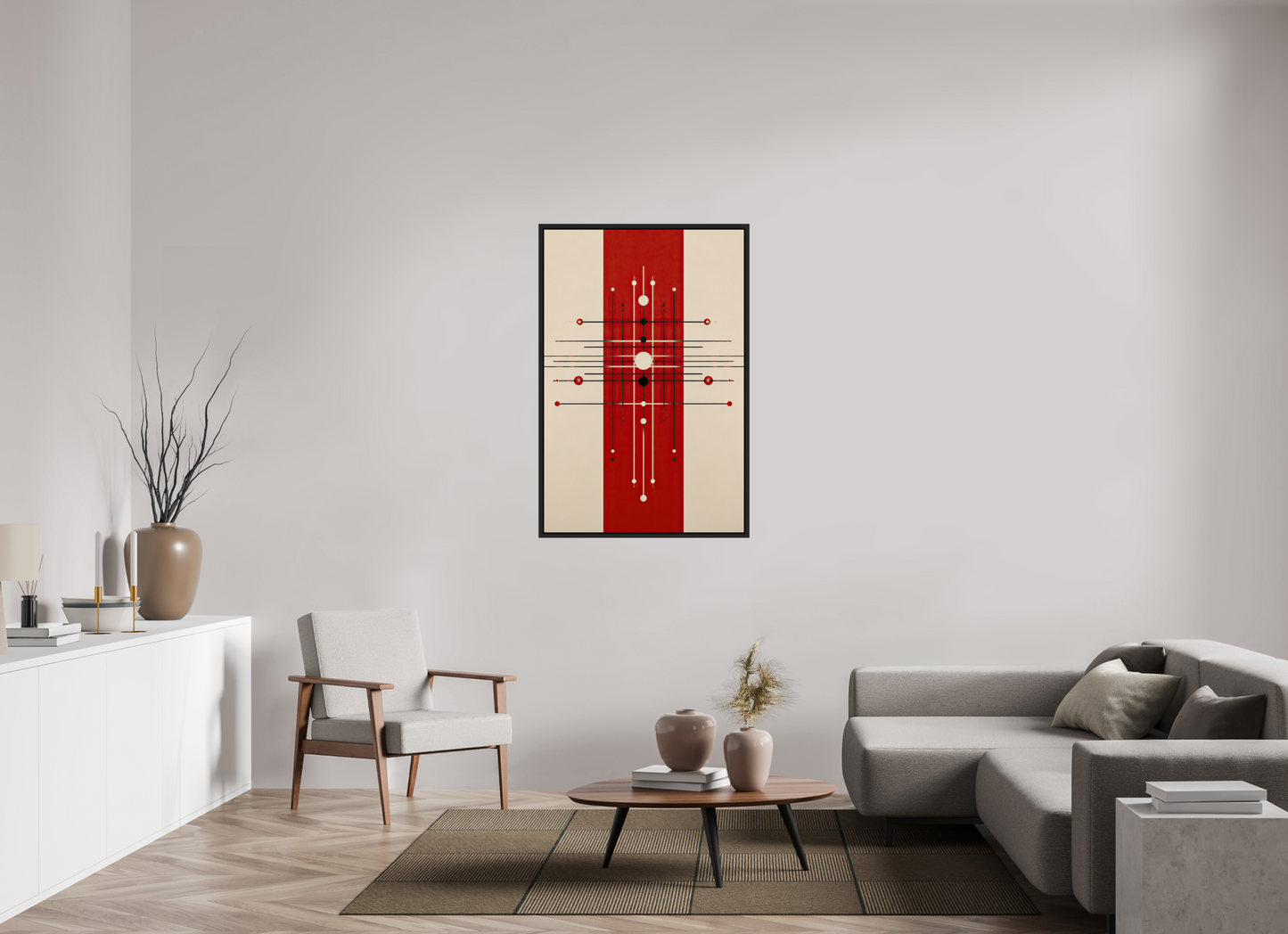 32 x 48.5″, Fine Art Print on Aluminum Dibond with Boarder Red Line