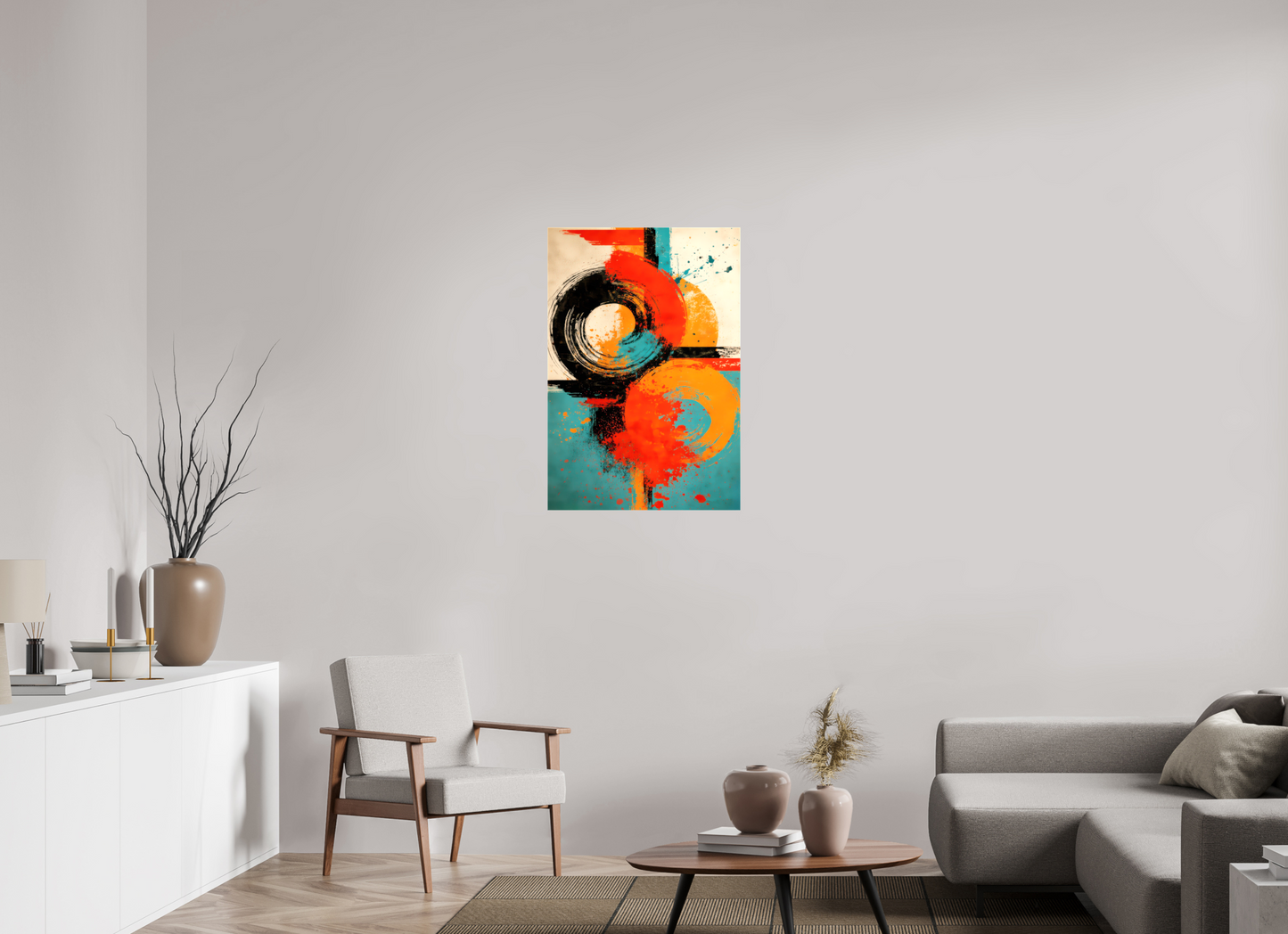 24 x 35.4″, Glossy Canvas Abstract Traffic Sign
