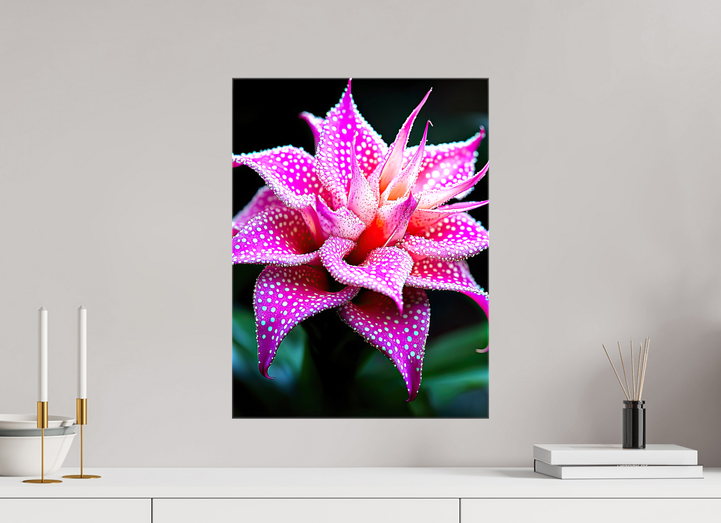 15 x 20″, Glossy Canvas Pink Mushroom Flower
