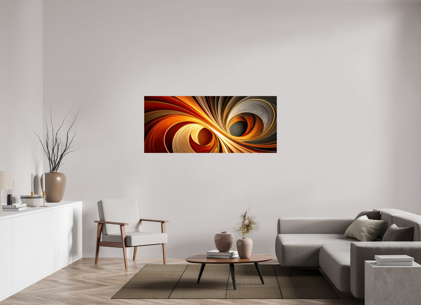 65.2 x 28″, Fine Art Print On Aluminum Dibond Wacky Swirl