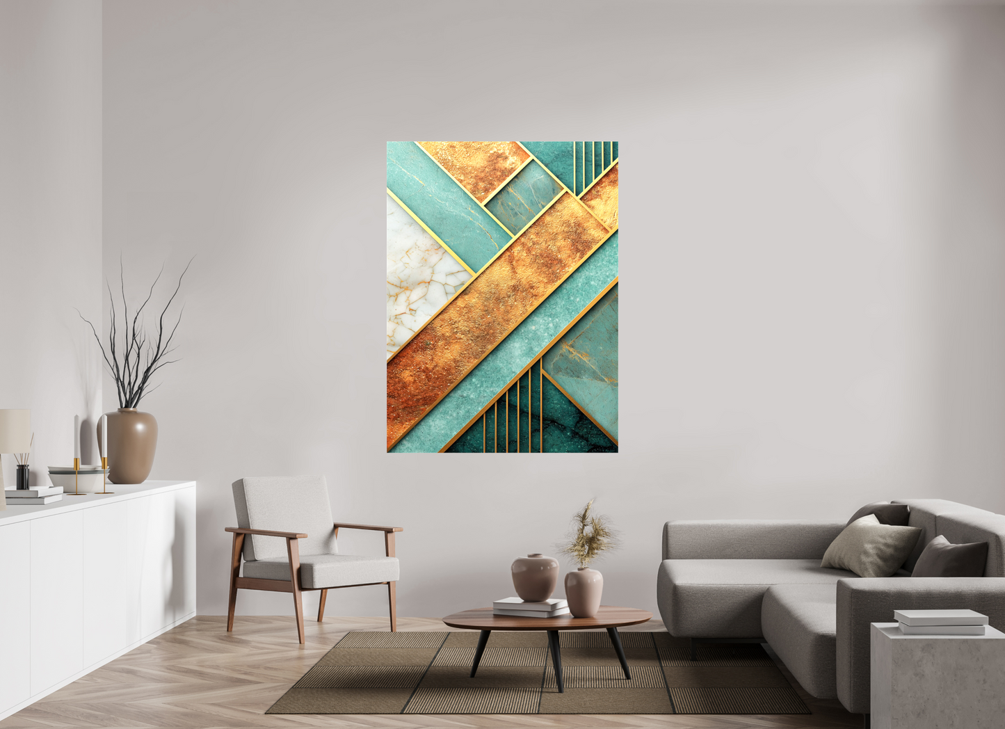 47 x 63.4″, Glossy Canvas Art Deco Atlantis