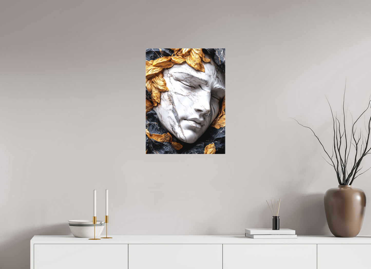 18 x 24″, Textile on Canvas Marble Face