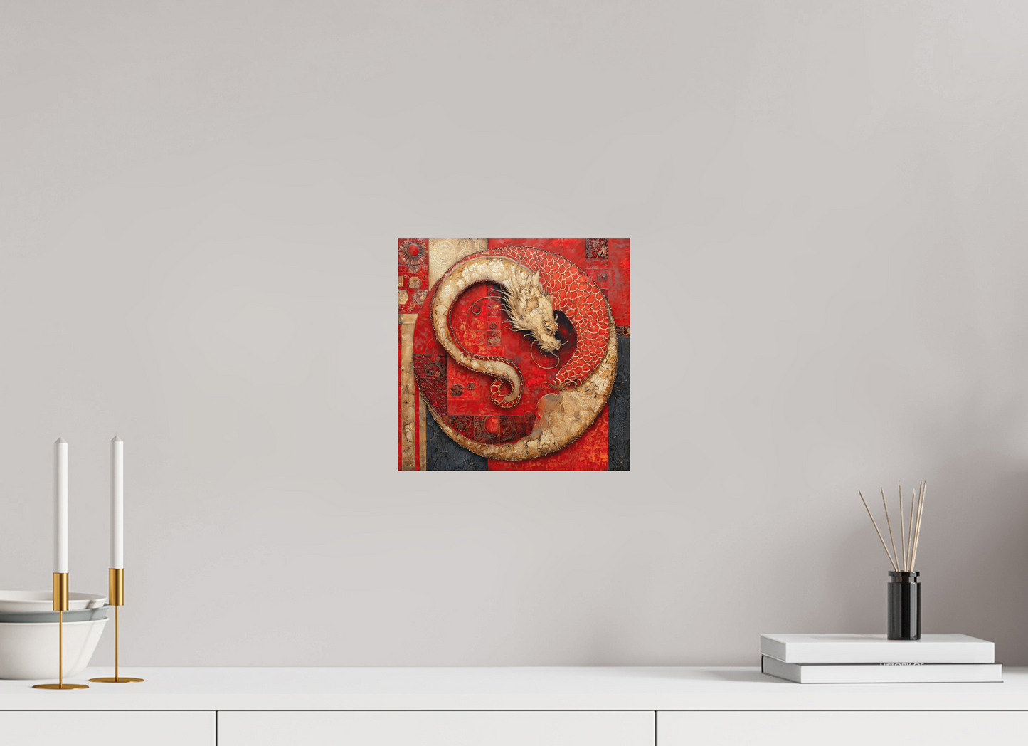 10 x 10″, Photo Print on Aluminum Backing Chinese Dragon