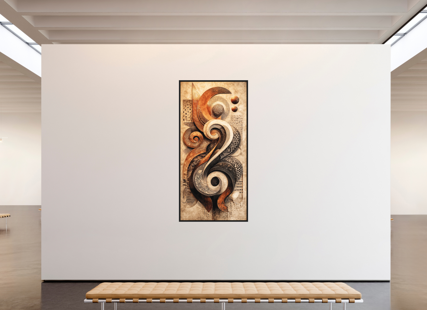 39 x 81.6″, Photo Print on Aluminum Backing with boarder Abstract Shapes 2
